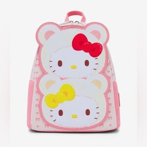 NWT Loungefly Sanrio Hello Kitty & Mimmy White Teddy Bear Backpack